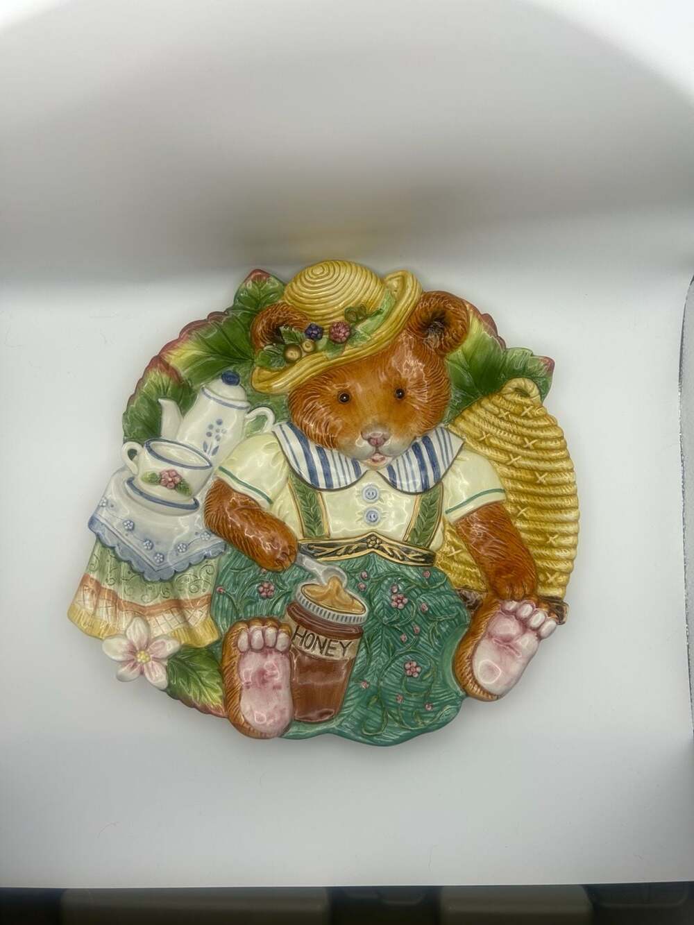 Fitz and Floyd Classics Somerset Teatime Bear Wall Hanging Plate